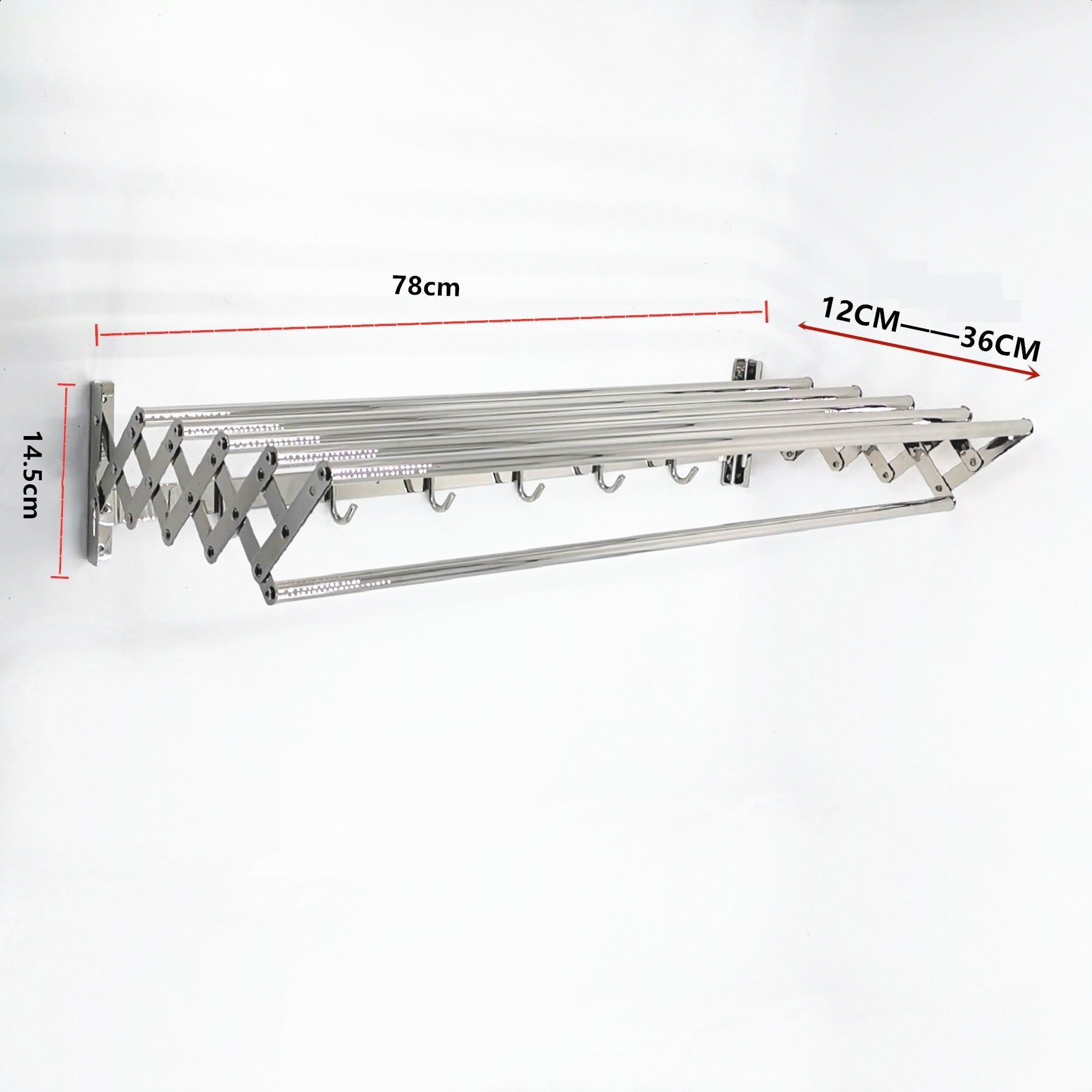 Expandable Stainless Steel Bathroom Towel Rack.